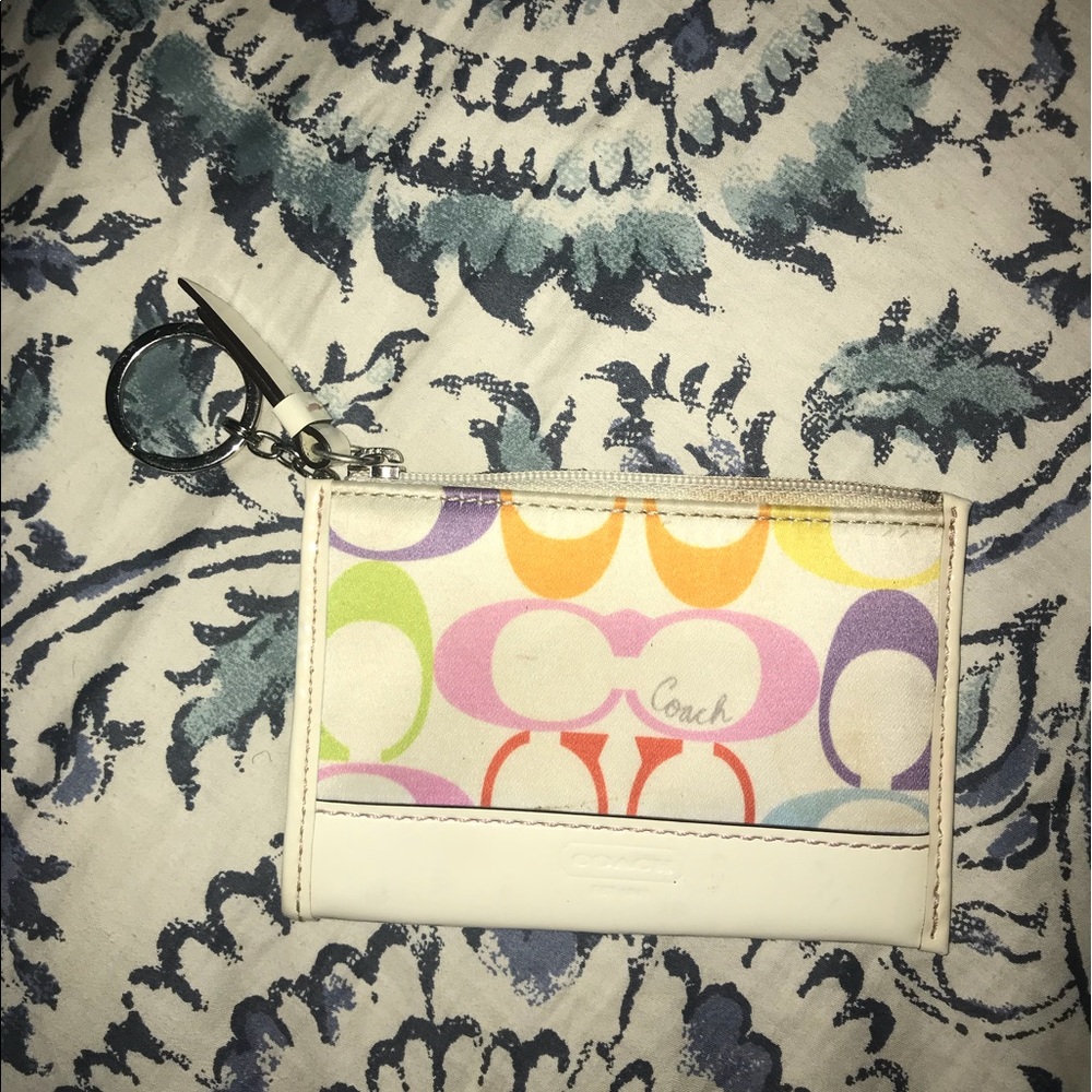Coach multicolor card case